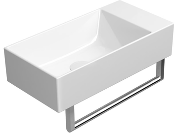 KUBE X 50X25 - Rectangular ceramic handrinse basin by GSI ceramica - view 2